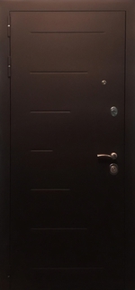 Стальная порошковая дверь в квартиру с выдавленным рисунком